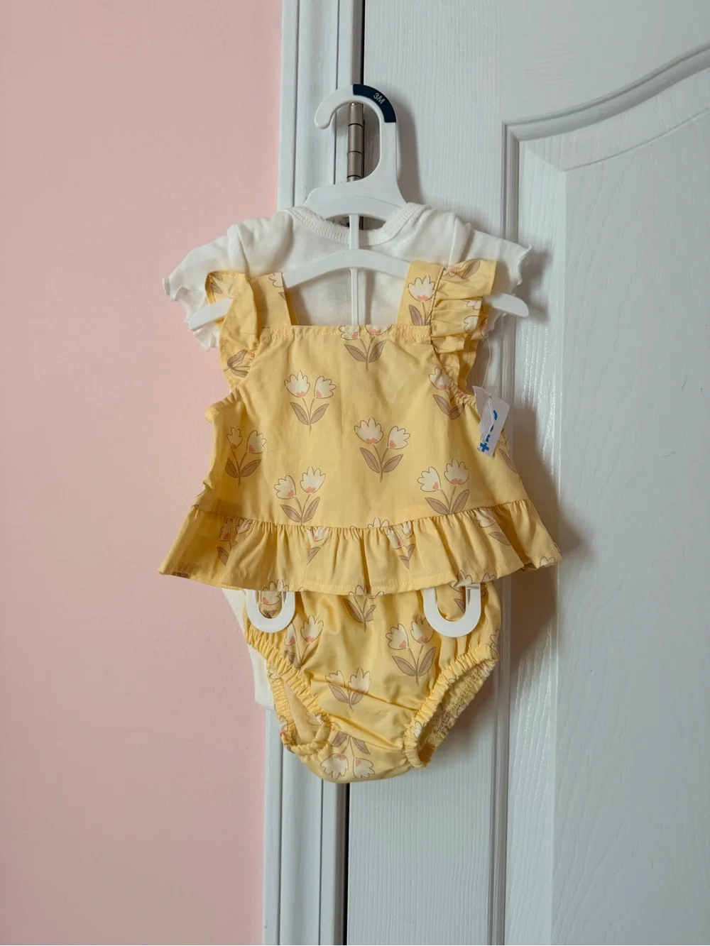 Carter's Just One You Baby Girl 3M Yellow Floral Top Bloomers Bodysuit Set NWT